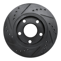 R1 Concepts R1 00-02 Audi S4 Rear Right Drilled & Slotted Black Brake Rotor