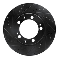 R1 Concepts R1 86-91 Porsche 928 Right Front Drilled & Slotted Black Brake Rotor