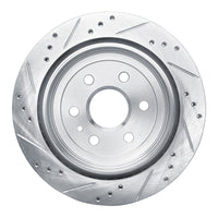R1 Concepts R1 10-16 Cadillac SRX Rear Right Drilled & Slotted Silver Brake Rotor