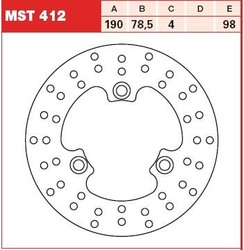 TRW MOTO MST412 Brake Disc