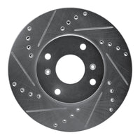 R1 Concepts R1 98-99 Acura CL Front Left Drilled & Slotted Silver Brake Rotor