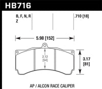 Hawk Performance Hawk AP Racing/Alcon Universal DTC-60 Race Brake Pads