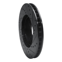 R1 Concepts R1 90-98 Mercedes-Benz 500E Front Left Drilled & Slotted Black Brake Rotor