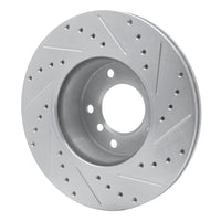 R1 Concepts R1 06-13 BMW 128I Front Left Drilled & Slotted Silver Brake Rotor