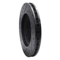 R1 Concepts R1 04-08 Cadillac CTS Front Right Drilled & Slotted Black Brake Rotor
