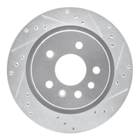R1 Concepts R1 01-01 Cadillac CATERA Rear Right Drilled & Slotted Silver Brake Rotor