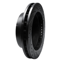 R1 Concepts R1 99-99 Ford F-250 4WD (Super Duty) Front Left Drilled & Slotted Black Brake Rotor