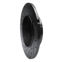 R1 Concepts R1 98-03 Mercedes-Benz E320 Rear Right Drilled & Slotted Black Brake Rotor