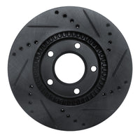 R1 Concepts R1 96-98 Mazda MPV Front Left Drilled & Slotted Black Brake Rotor