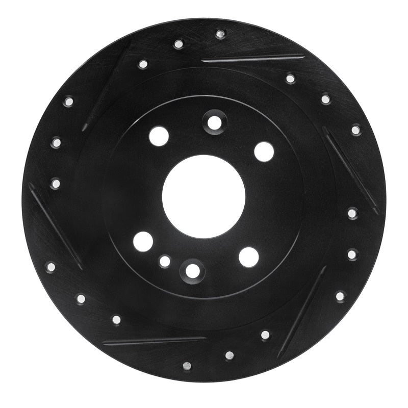 R1 Concepts R1 00-06 Peugeot 406 (Mexico) Rear Left Drilled & Slotted Black Brake Rotor