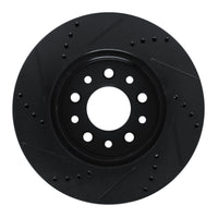 R1 Concepts R1 04-07 Ford Freestar Front Right Drilled & Slotted Black Brake Rotor