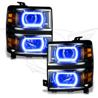 ORACLE Lighting Oracle Chevy Silverado 14-15 Halo Kit Projector Style - ColorSHIFT w/ Simple Controller