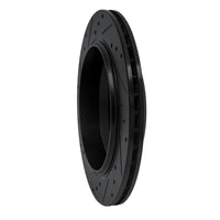 R1 Concepts R1 06-12 Mercedes-Benz GL350 Rear Right Drilled & Slotted Black Brake Rotor