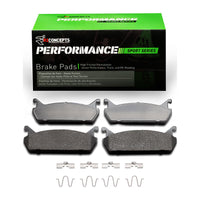 R1 Concepts R1 90-96 Ford Escort Rear Performance Sport Pads & Hardware Kit