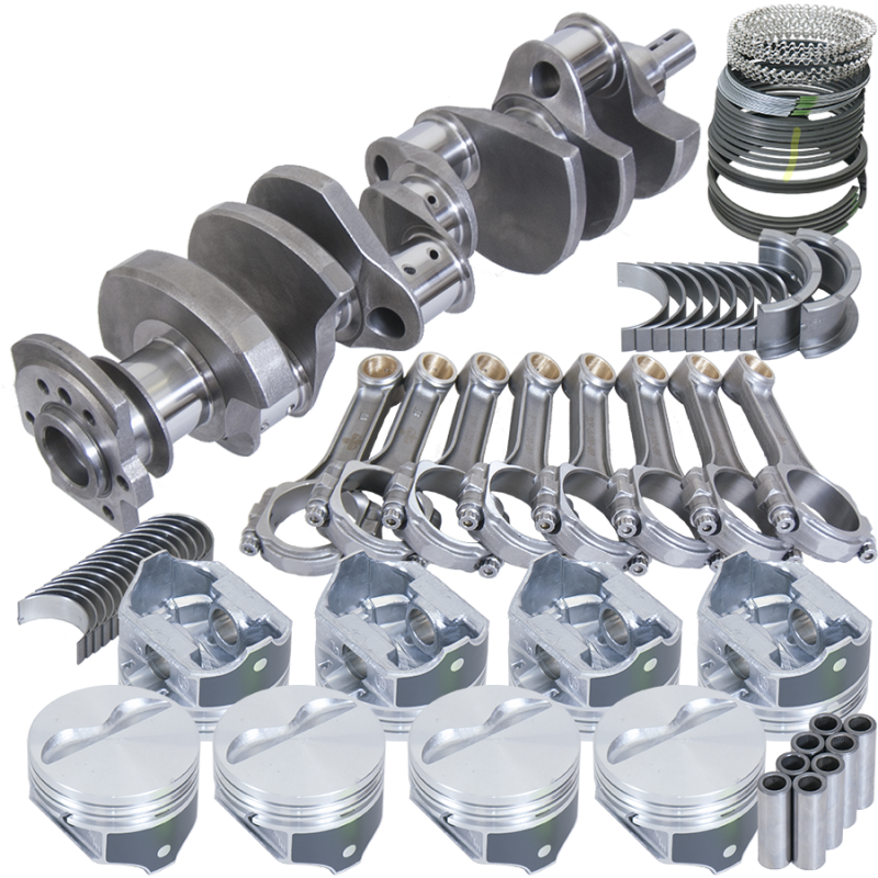Eagle Chevy 350 2Pc 3.750in Crank 5.700in I-Beam Rods -12cc Inv 4.000in Pistons Balanced Assembly