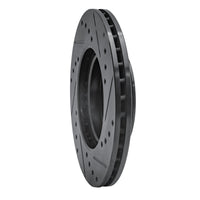 R1 Concepts R1 06-12 Dodge Attitude (Mexico) Front Left Drilled & Slotted Black Brake Rotor