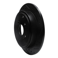 R1 Concepts R1 01-08 Acura MDX Rear Right Drilled & Slotted Black Brake Rotor