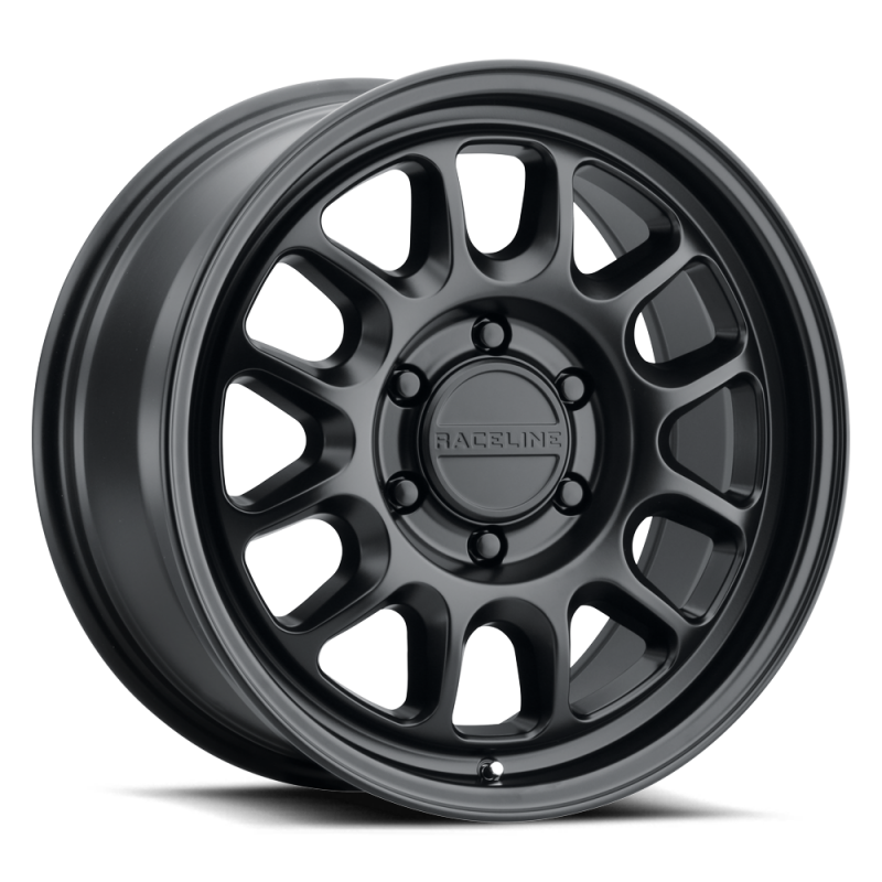 Raceline 958B Rogue 17x9in / 6X135 BP / -12mm Offset / 87.1mm Bore - Satin Black