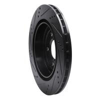 R1 Concepts R1 05-11 Cadillac CTS Rear Right Drilled & Slotted Black Brake Rotor