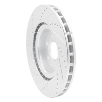 R1 Concepts R1 04-11 Cadillac CTS Front Right Drilled & Slotted Silver Brake Rotor