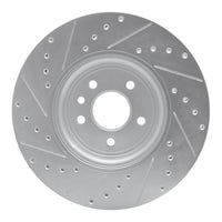 R1 Concepts R1 17-20 Jaguar XF Front Right Drilled & Slotted Silver Brake Rotor