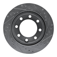 R1 Concepts R1 71-97 Dodge D300 Front Left Drilled & Slotted Silver Brake Rotor