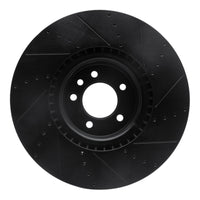R1 Concepts R1 18-25 Land Rover Defender 110 Front Left Drilled & Slotted Black Brake Rotor
