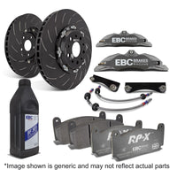EBC Racing 12-17 Ford Fiesta ST MK7 1.6L Turbo Anodized Apollo-4 Calipers 300mm Rotors Front BBK