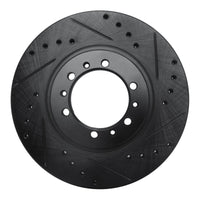 R1 Concepts R1 90-04 Mitsubishi Montero Sport (USA/Canada) Front Right Drilled & Slotted Black Brake Rotor