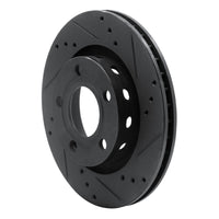 R1 Concepts R1 00-03 Audi A8 Rear Right Drilled & Slotted Black Brake Rotor