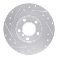 R1 Concepts R1 13-16 Mini Cooper Countryman Rear Right Drilled & Slotted Silver Brake Rotor