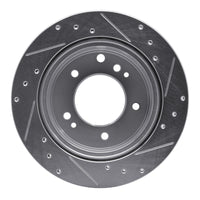 R1 Concepts R1 03-06 Kia SORENTO Rear Left Drilled & Slotted Silver Brake Rotor
