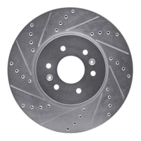 R1 Concepts R1 09-10 Kia BORREGO Front Left Drilled & Slotted Silver Brake Rotor