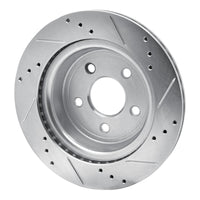 R1 Concepts R1 08-10 Chevrolet COBALT Rear Left Drilled & Slotted Silver Brake Rotor