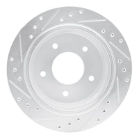 R1 Concepts R1 1994-1996 Chevrolet Commercial Chassis Rear Right Drilled & Slotted Silver Brake Rotor