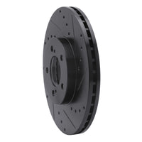 R1 Concepts R1 93-07 Ford Taurus (Excl SHO) Front Right Drilled & Slotted Black Brake Rotor