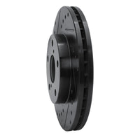 R1 Concepts R1 92-98 Lexus SC300 Front Left Drilled & Slotted Black Brake Rotor