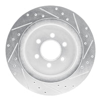 R1 Concepts R1 92-02 Dodge Viper Rear Left Drilled & Slotted Silver Brake Rotor