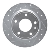 R1 Concepts R1 88-91 BMW M3 Rear Left Drilled & Slotted Silver Brake Rotor