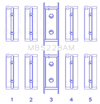 King Engine Bearings Mitsubishi 4G52 (Size +0.75mm) Main Bearing Set