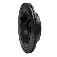 R1 Concepts R1 12-14 Ford F-150 RWD Rear Right Drilled & Slotted Black Brake Rotor