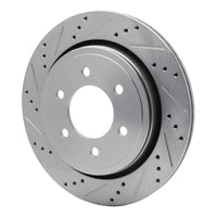R1 Concepts R1 15-17 Ford F-150 4WD Rear Left Drilled & Slotted Silver Brake Rotor