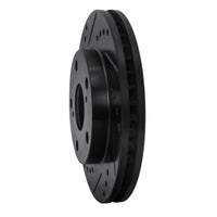 R1 Concepts R1 92-01 Toyota Camry Front Left Drilled & Slotted Black Brake Rotor