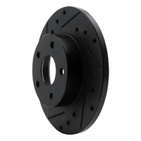 R1 Concepts R1 84-87 Pontiac Fiero Rear Left Drilled & Slotted Black Brake Rotor