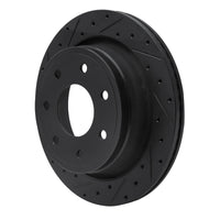 R1 Concepts R1 12-14 Ford F-150 4WD Rear Left Drilled & Slotted Black Brake Rotor