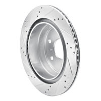 DFC 07-20 Cadillac Escalade Rear Right Drilled & Slotted Silver Brake Rotor