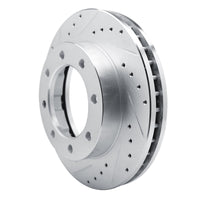 R1 Concepts R1 77-00 Chevrolet V30 & V3500 Pickup Front Left Drilled & Slotted Silver Brake Rotor