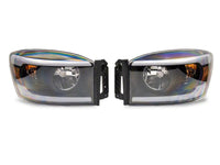Raxiom 06-09 Dodge RAM 1500/2500/3500 Axial Headlights w/ SEQL LED Bar- Black Housing (Clear Lens)