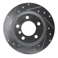 R1 Concepts R1 13-16 Mini Cooper Countryman Rear Left Drilled & Slotted Silver Brake Rotor