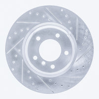 R1 Concepts R1 06-13 BMW 330I Front Right Drilled & Slotted Silver Brake Rotor